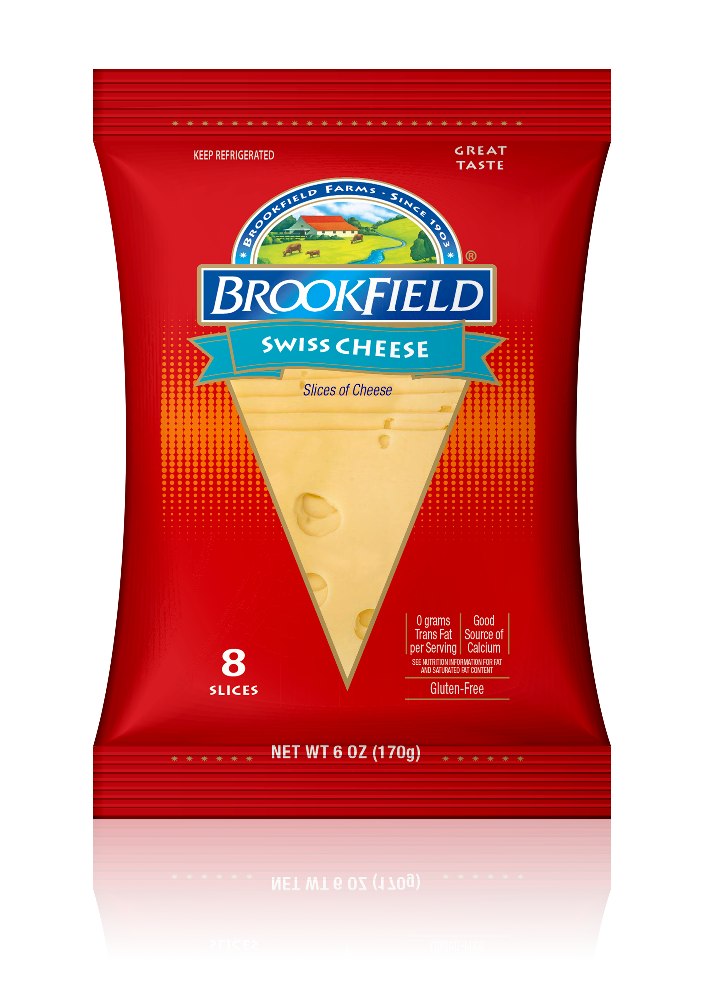 BROOKFIELD SLICED SWISS -
                8/6 OZ