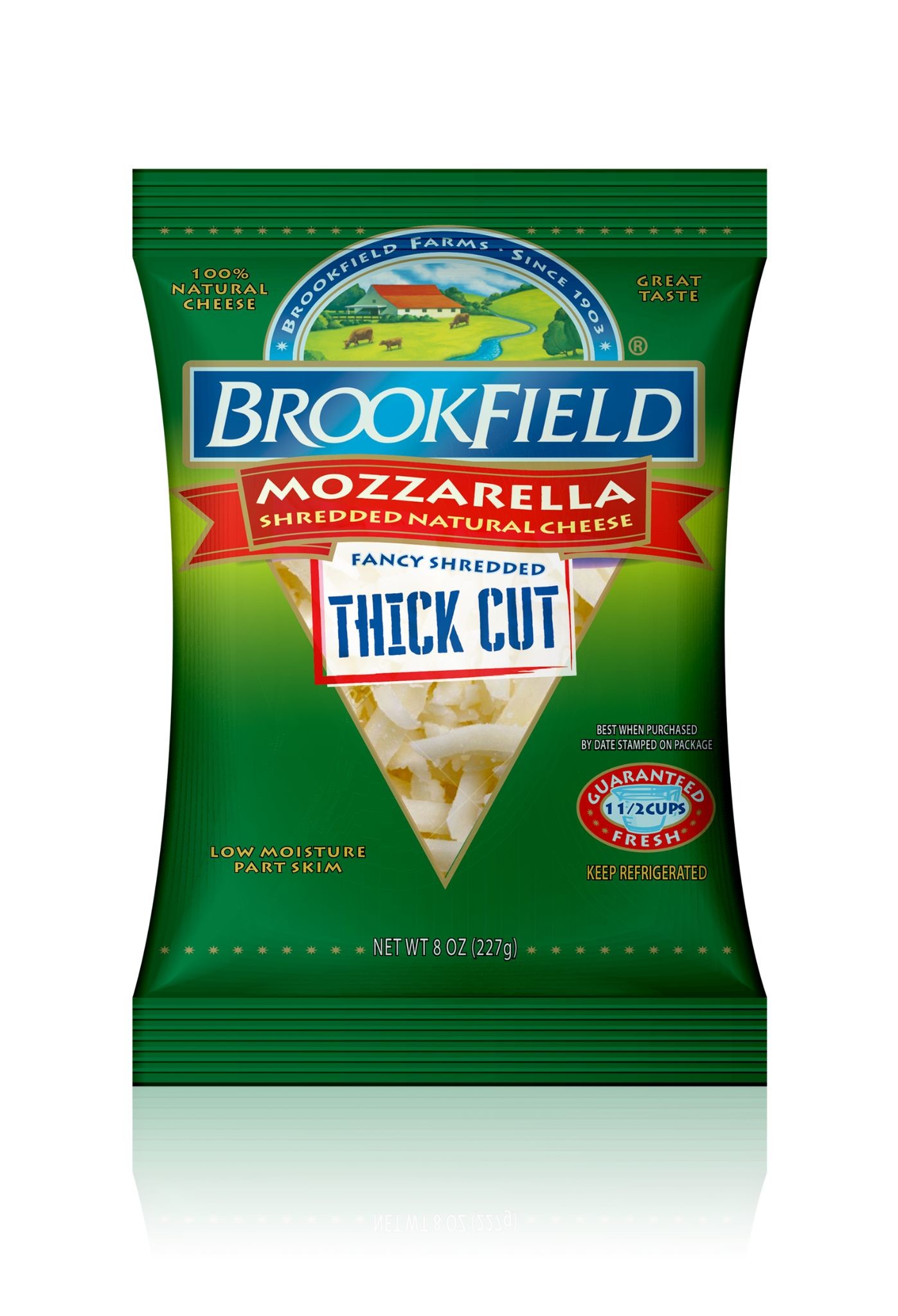 BROOKFIELD MOZZARELLA CHEESE THICK CUT 8 OZ -
                