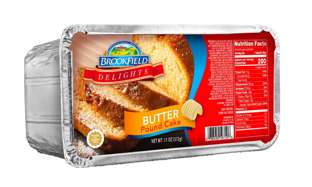 BROOKFIELD DELIGHTS BUTTER POUND CAKE -
                11 OZ