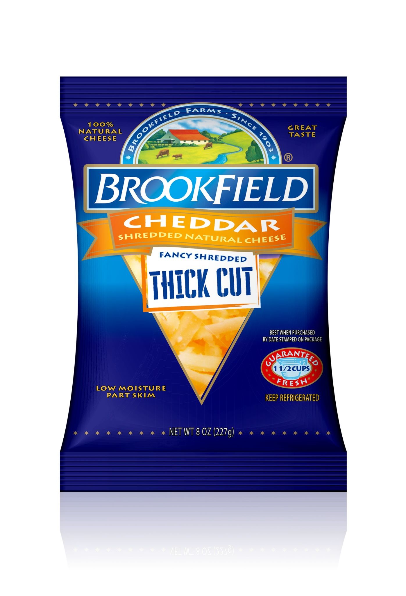BROOKFIELD CHEDDAR CHEESE THICK CUT 8 OZ -
                