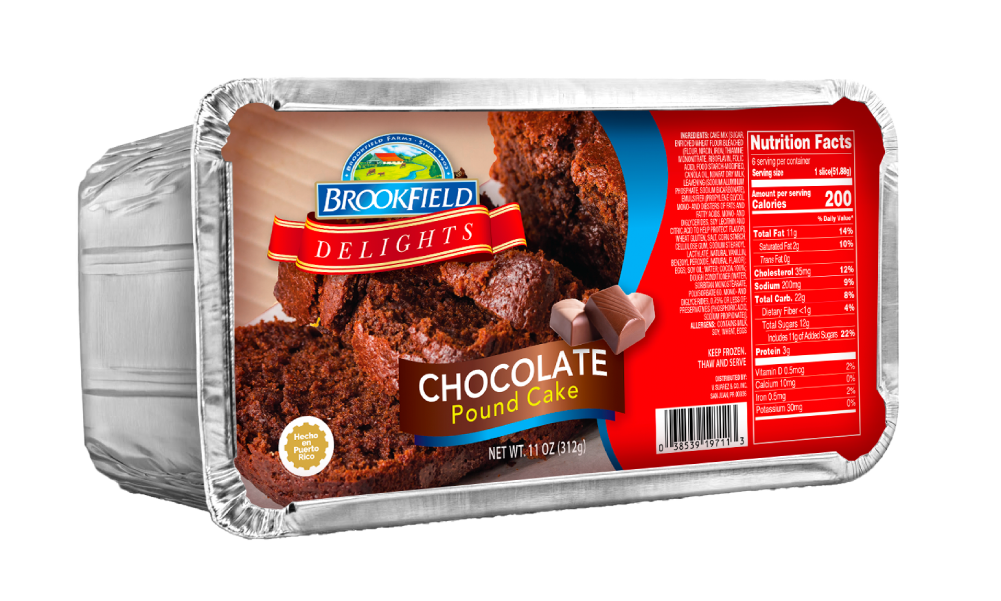 BROOKFIELD DELIGHTS CHOCOLATE POUND CAKE -
                11 OZ