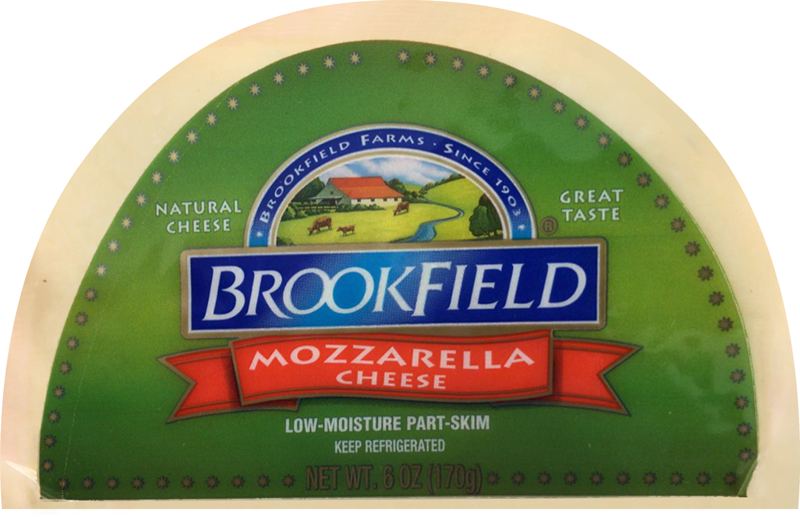 BROOKFIELD MOZZARELLA CHEESE -
                8 OZ