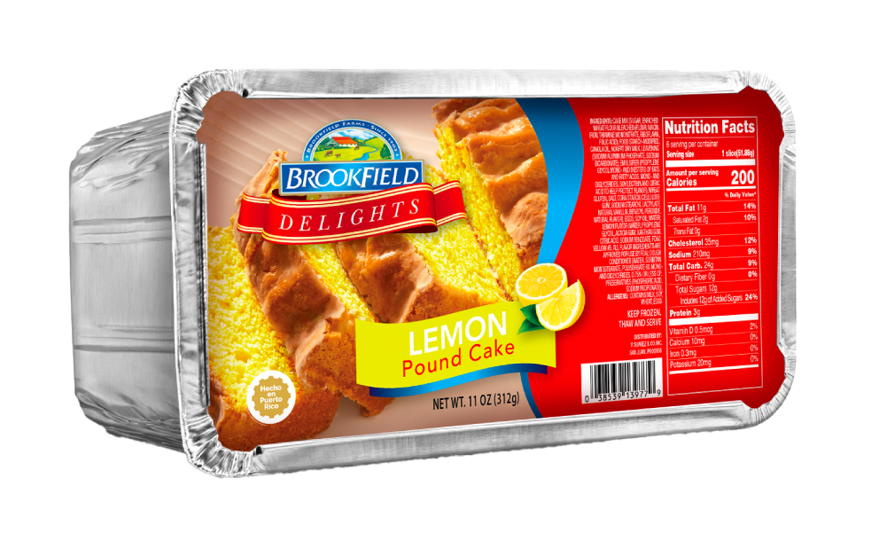 BROOKFIELD DELIGHTS LEMON POUND CAKE -
                11 OZ